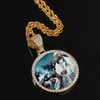 Gold Custom Made Po With wings Medallions Necklace & Pendant Cubic Zircon Men's Hip hop Jewelry329B