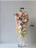 Düğün Çiçekleri Nzuk Vintage Orkide Gül Yapay Cascade Buket Dekor Gözyaşı Damla Pembe Peony Ramo De Novia