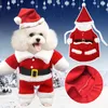 Abbigliamento per cani Vestiti natalizi per animali domestici Costume da Babbo Natale Cappotto invernale per cuccioli di gatti con abiti caldi per