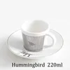 Creative Horse Anamorphic Cup Miroir Réflexion Colibri Tasse Café Thé Ensemble Avec Coaster 90ml220ml bouteille d'eau 240102