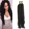 I Tip hair extensions Natural Color Custom Capsule Keratin Stick Itip Human Hair Extensions Deep curly 100g 1gstrand 100s1538087