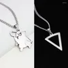 Chaînes Chainsaw Man Pochita Collier Anime Figure Denji Cosplay Pendentif Chien Triangle Métal Long Pour Les Fans Bijoux