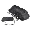 Black Eye Mask Polyester Sponge Shade Cover Blindbinds Mask för Sleeping Travel Soft Polyester Masks 4 Layer DHL4396870