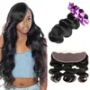 Closure Brazilain 13X4 Ear To Ear Lace Frontal Closure With Bundles Brazilain Body Wave Virgin Human Hair Weave Extensions With Lace Front