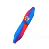 Colorful Silicone Smoking Hand Pipe Easy Carry Clean Innovative Design With Metal Bowl Handpipes Cigarette Holder Tube For Tobacco Dry Herb Burner Dab Oil Rigs