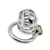 small large Stainless steel male breathable Chastity cage metal penis lock cock ring ball BDSM bondage restraint sex toy for man 240102