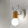 Wall Lamp Modern Nordic LED Lights Colorful Macaron Antlers Bedroom Sconce Mounted Children Lighting Fixture Room Decor