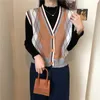 Gilet da donna gilet lavorato a maglia alla moda primavera e autunno 2024 maglione casual coreano caldo percorso tuta sportiva cardigan H06