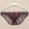 Slips Hommes Sexy Camouflage Imprimé Bulge Poche Triangle Pantalon Slip Gay Slips Lingerie Taille Basse Sous-Vêtements Homme Bikini Knickers