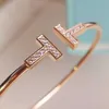 2024Tiffanyism Armband Luxury Designers Armband Gold Armband For Women Love Jewelry Stamp Gravering Brev Armband Fashion Elegant smycken Present B Tiw3