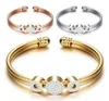 pulseira feminina de aço inoxidável 316l com corrente de elos em ouro rosa com pingente de cristal5986039