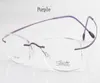 WholeLuxurybrand Silhouette Titanium Rimless Optical Glasses Frame Nenhum parafuso Prescrição EyeglasseWith Bax 9058827