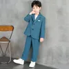 Clothing Sets Kids School Baby Boys Jacket Pants Formal Pograph Dress 2Pcs Set Graduation Suit Child Birthday Ceremony Costume