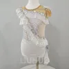 Stage Wear LIUHUO Rhythmic Gymnastics Leotard Competitive Performance Dress For Children White