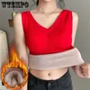 Thermal Underwear Vest Thermo Lingerie Woman Winter Clothing Warm Top Inner Wear Sleeveless Thermo Shirt Undershirt Intimate 231229