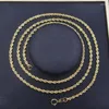 Chains Real Pure 18K Yellow Gold Chain Women Lucky 2mm Twist Rope Necklace 50cm/2-2.1g