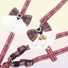 Cat Collars Leads Pet Dog Harness Leash 2 Sets Bow Lace Collar Flower Walking Rope Chain For Small Medium Suit6925057