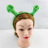 Verde Shrek Headband de pelúcia Halloween Crianças Adulto Show Hair Hoop Party Costume Item Masquerade Party Supplies 231229