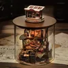 DIY Casa de muñecas de madera en miniatura con kit de muebles Casa mágica botella de ensueño ensamblar juguetes para niños niña regalo de Navidad Casa 240102