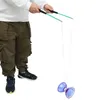 Jouet bâtons en fibre de verre professionnel Yoyo enfants Diabolo chaîne lumière volante classique 240102