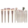 Makeup Brushes 15Pcs Champagne Gold Brush Set Foundation Eyebrow Fl Drop Delivery Health Beauty Tools Accessories Otde8