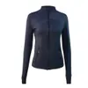 Lu Yogas Jacket Roupas de ioga femininas definem casaco de treino fiess snst esportam rápido roupas ativas de roupas de massa sólida com zíper de moletom barato loe 24