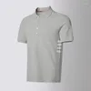 Polos pour hommes Polo d'été de luxe hommes femmes col rabattu coton T-shirt décontracté rayé design formel chemisier d'affaires coréen mâle haut