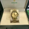 Con una caja original de alta calidad reloj de lujo 41 mm de 18 km movimiento de oro amarillo para hombres GD GD Men's Watches 08