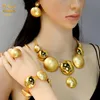 Set Aniid Set di gioielli con collana di moda africana per donne Set di gioielli girocollo placcati in oro indiano Regalo di nozze nuziale marocchino Dubai