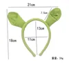 Vert Shrek bandeau en peluche Halloween enfants adulte spectacle cheveux cerceau fête Costume article mascarade fête fournitures 240102