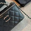 Autumn and Winter Black Silver Small Box Handbag for Women's New Lingge Chain Bag Single Shoulder Cross body Bag Portable Outgoing Work Bag