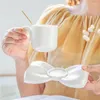 Mokken Bow Coffee Cup Schotel Set Keramiek Afternoon Tea Mok Water Cadeau