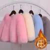 Girls Winter Jackets Winter Children's Fashion Clothes Baby Girls Faux Fur Tops Wool Coat Kids Girls Wool Coat Faux Fur Coat 231229