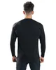Sprężyna fitness mięśni i jesień nowe męskie sportowe ćwiczenia biegowe Slim Fit Elastyczne bawełniane t-shirt z długim rękawem