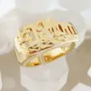 Cluster Rings YELLOW GOLD PLATED OVERLAY FILLED WITH BRASS NUMBER ONE MOM WORD RING SIZE 7 9 9.5