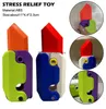 Rolig 3D -tryck Gravity Cub Hoppande Radish Knife Mini Kids Decomppressions Toy Fingertip Sensory Toys Stress Relief Toy