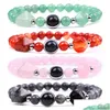 Pirámide natural con cuentas Pulsera de piedra facetada Amatista semipreciosa Cuarzo rosa Ojo de tigre Yoga Obsidiana Pulseras de sodalita F Dh6Zw