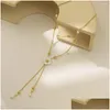 Pendentif Colliers Creative Fleur Imitation Perle Collier Pour Femmes Mode Polyvalent Dames Cadeau D'anniversaire Bijoux En Gros Direct D Otwmp