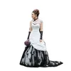 Steampunk Black And White A Line Wedding Dress Ruched Gothic Long Bridal Gowns Lace Appliques Sweetheart Neck Sleeveless Lace-Up Plus Size Vintage Bride Dresses 2024