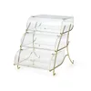 Clear Acrylic Two-Tier Pastry Box, Cakes Display Buffet Case L22 2/5 '*D15'*H13 '