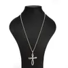 Shamty Rose Gold Color Glass Cross Pendant Necklace Ukraine Fashion Jewelry Gift298A