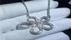 Choucong Collier en forme de fleur pour femmes de mariée 5A Zircon Cz réel 925 pendentif de mariage en argent Sterling avec collier bijoux2149837