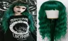 Groene Synthetische Pruik Met Pony Cosplay Perruques Simulatie Menselijk Haar Hoofdband Pruiken Wave Pelucas 22 Inch RXG91678400978