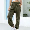 Pantaloni da donna Pantaloni da jogging larghi larghi grigi primaverili a gamba larga da donna Pantaloni a vita alta streetwear