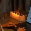 가습기 2024 새로운 용암 화염 아로마 디퓨저 가습기 USB 데스크탑 시뮬레이션 에센셜 오일 디퓨저 초음파 가마우기 7 색
