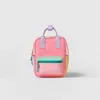 Peach Jelly patchwork color translucent extended shoulder strap personality shopping ladies children cute printed backpack 231229