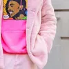 Men's Jackets Winter Clothing Luxury Pink Wool Jacket Premium Streetwear Lapel Solid Color Long Sleeve Loose Fleece Coat 2024