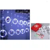 Strängar LED-lampa jul fairy ljus gardin xmas party dekoration icke-glansbatteri drivs trädsträng för energibesparande