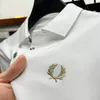 2024 Summer Embroidery Men's Golf Casual Polo Luxury Wear High Quality Brand 60 Cotton Lapel Short Sleeve Polo Shirt 240102