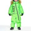 Ensembles de vêtements Snowsuit Enfants Garçons Ski Costume Thermique Globale Hiver Chaud Neige Coupe-Vent Avec Fille Vêtements 3 Mois